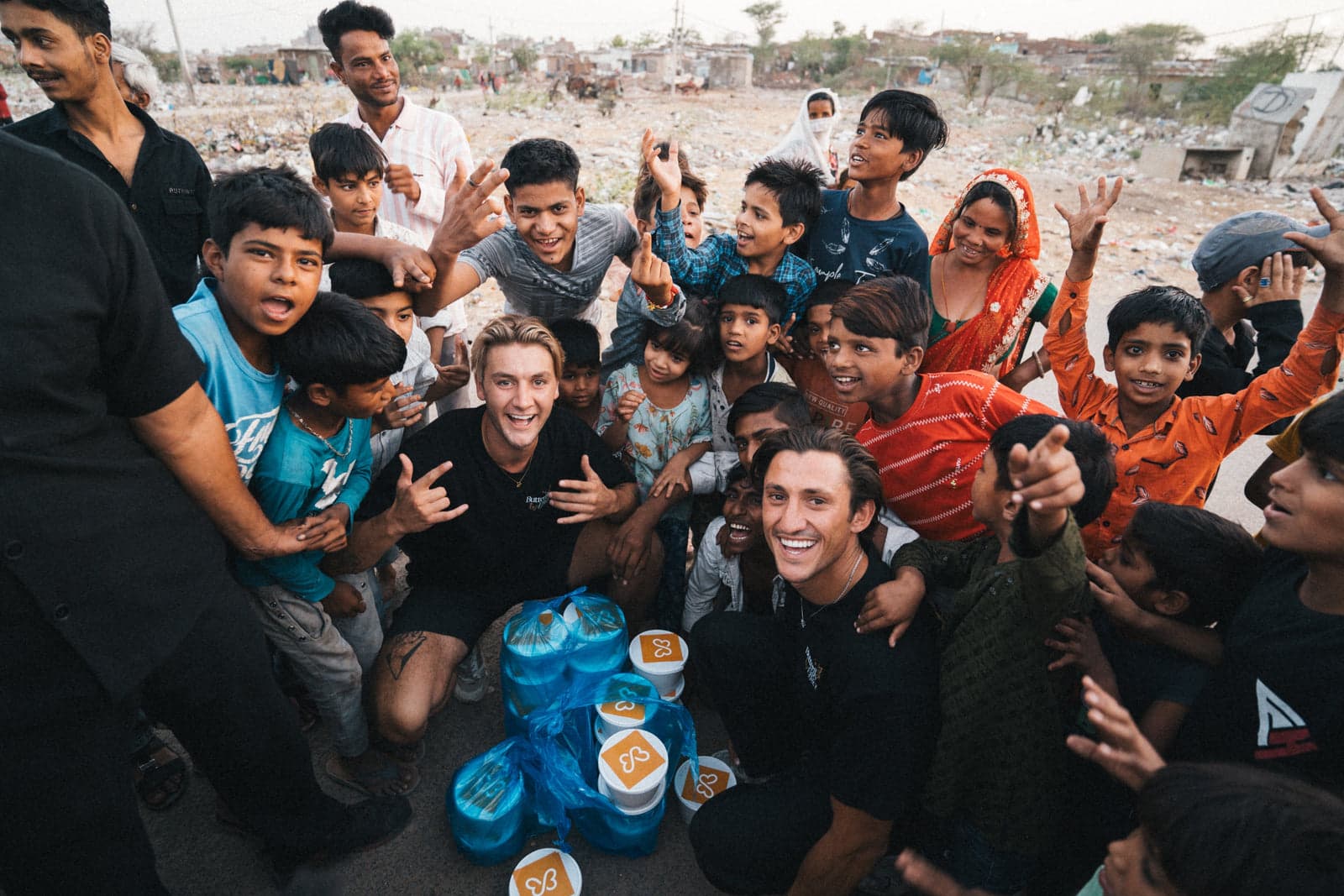 The Butterfly Effect team and volunteers at the Jaipur village cook-up