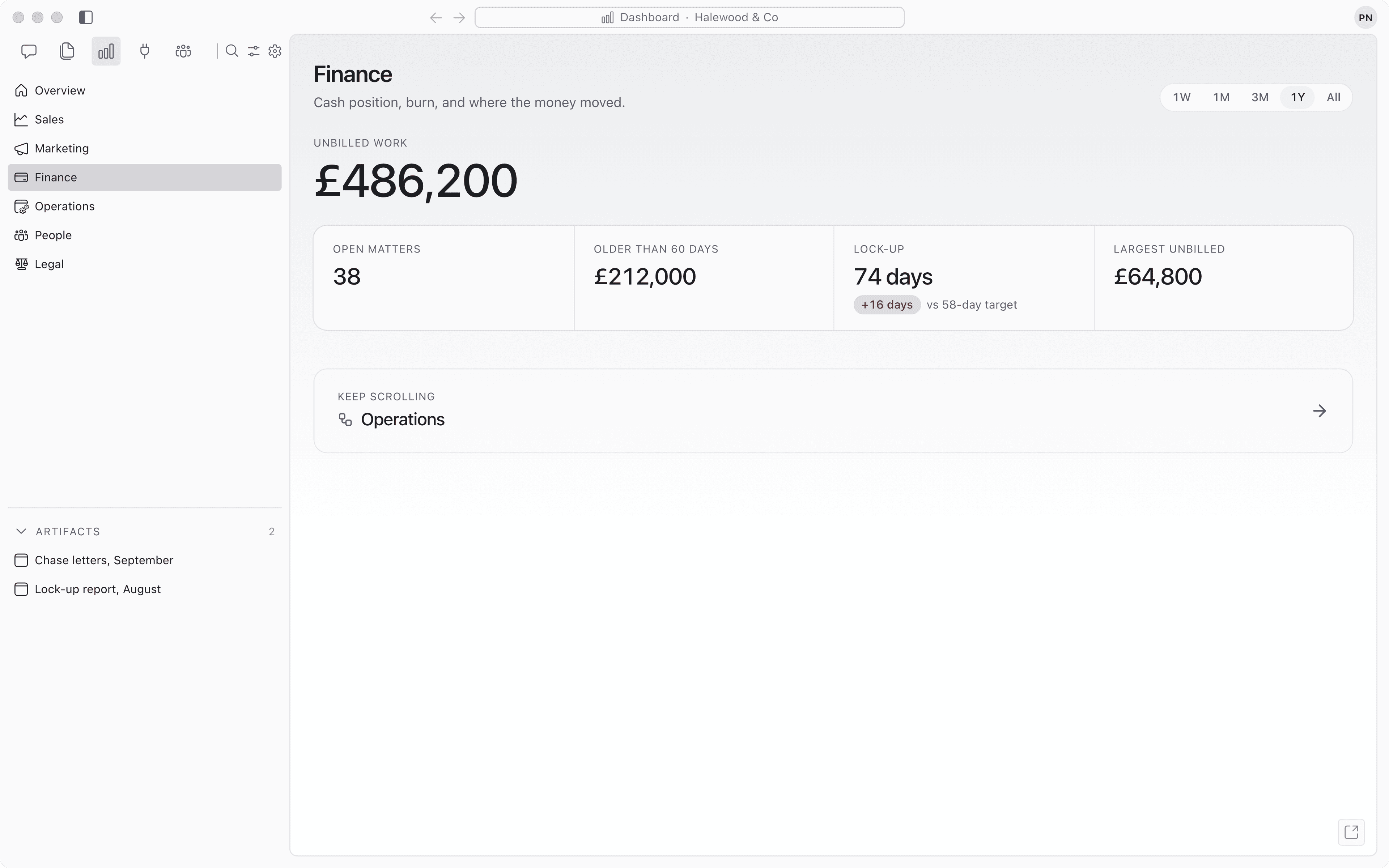 Outstanding fees and unbilled work in Halewood OS